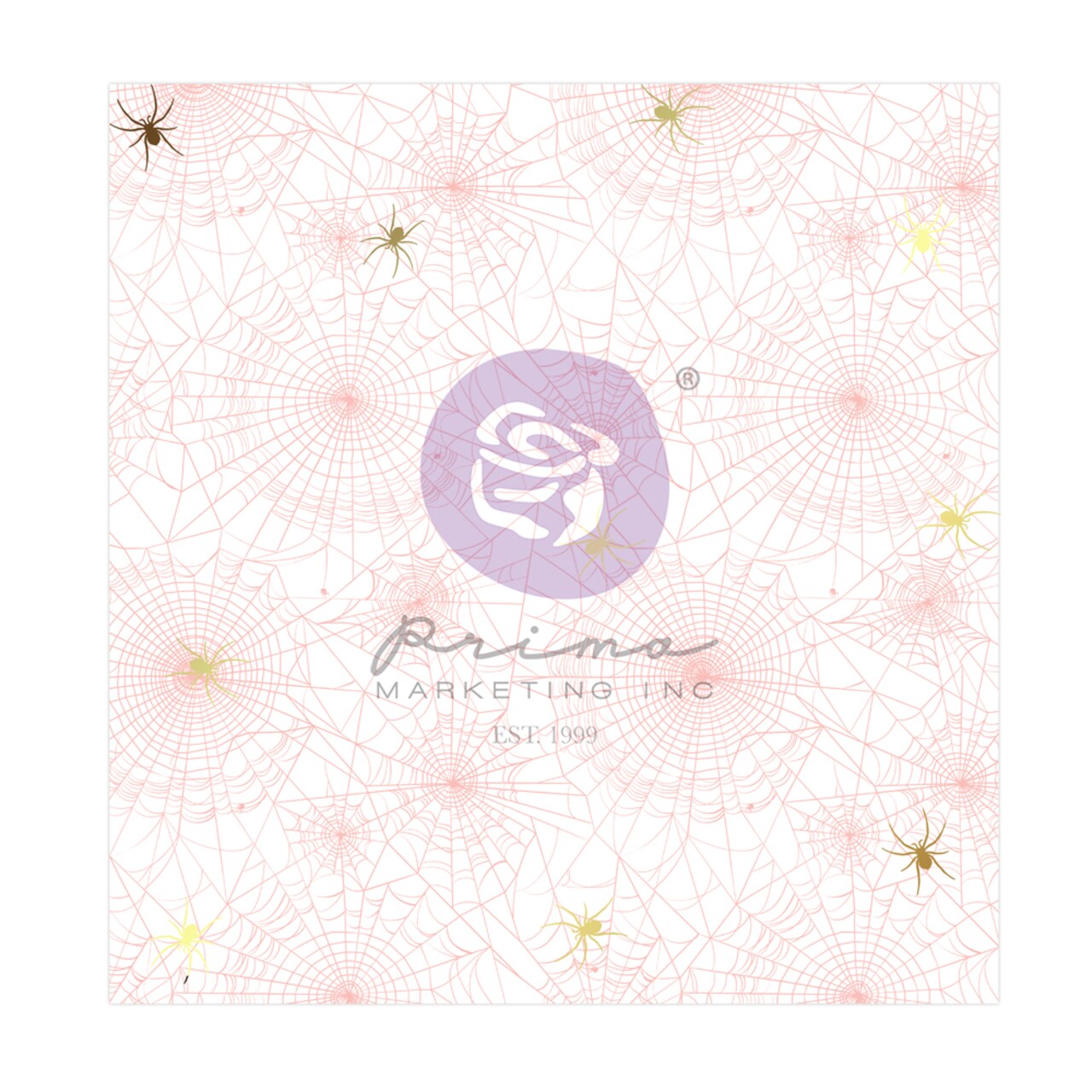 Magic Spell Collection Acetate Sheet - Spooky Webs - 1 sheet, 12"x12" w foil detail plastic